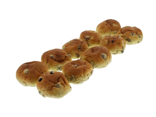 Mini Rozijnenbol per 10