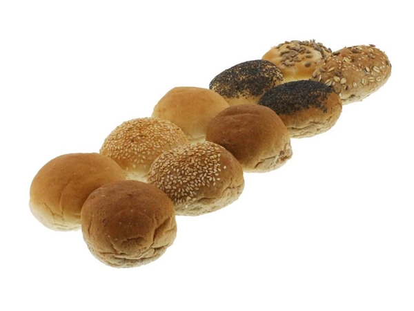 Mini zacht wit/bruin assorti per 10