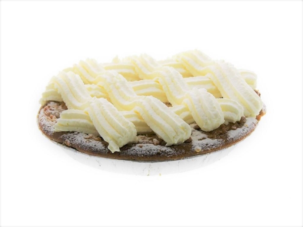 Appel kruimel taartje met slagroom