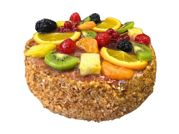 Vruchten taart rond