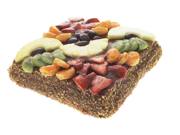 Vruchten taart vierkant