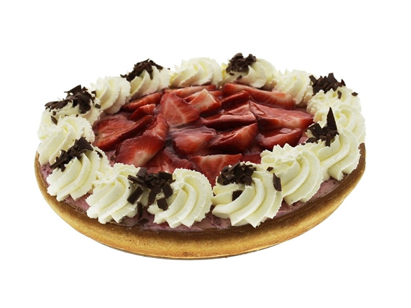 Aardbeien vlaai 27 cm (10 personen)