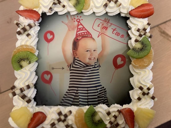 Foto slagroomtaart 9-12 pers (1200 spaarpunten)